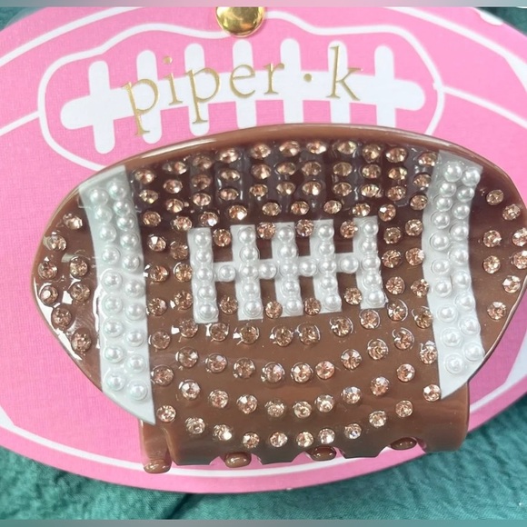 NWOT 🏈 Piper K Football Mom Game Time Tailgating Hair Claw - Picture 6 of 15